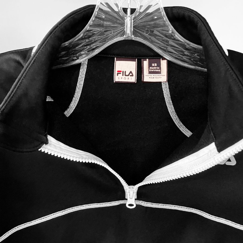 FILA Sport Running Top Performance Sweatshirt B&W XS - Picture 5 of 6